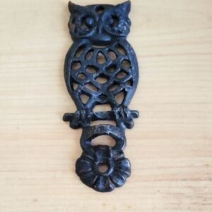Black Cast Iron Owl Wall Decor